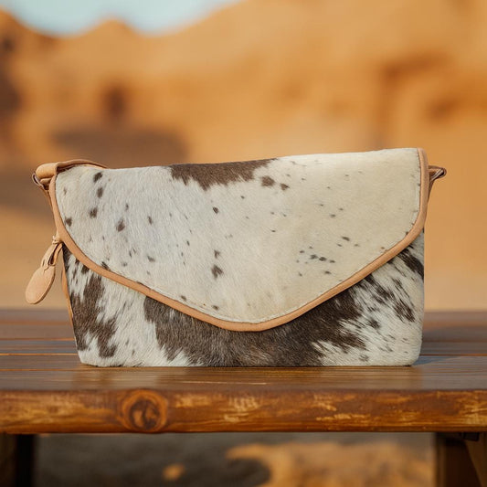 Hair-on Hide Crossbody Bag: Rustic Western Boho Leather Purse